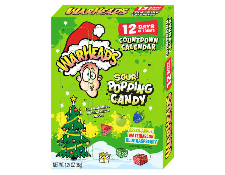 Warheads XM SOUR Popping Candy 12ct.Countdown Calendar 1.27oz.