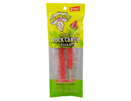 Warheads SOUR 2Pk. Rock Candy Sticks Peg Bag 1.06oz.