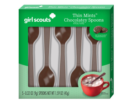 Girl Scouts Thin Mint Chocolaty Spoons 5ct. Box 1.59oz.