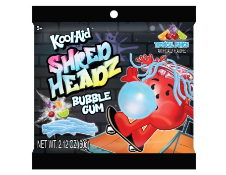 Kool-Aid Shred Headz Tropical Punch Bubblegum Peg Bag 2.12oz.