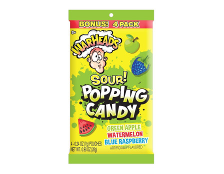 Warheads Warheads 4Pk. Popping Candy Peg Bag .98oz.  