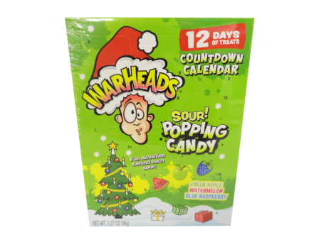 Warheads Warheads XM SOUR Popping Candy 12ct.Countdown Calendar 1.27oz.